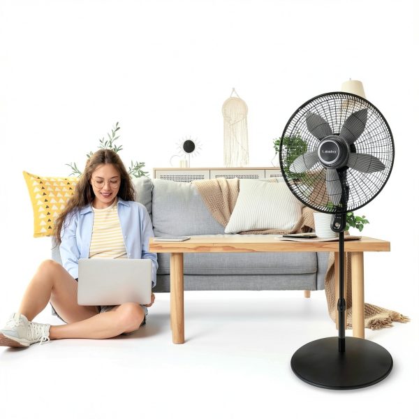 Lasko Pedestal Fan 4 Speed Black Modern Design-1