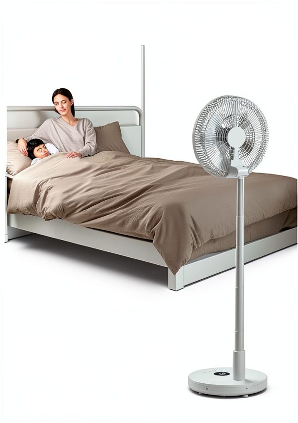 TriPole Portable Floor Fan 12 Inch White Remote-4