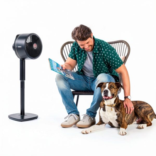 Shark FlexBreeze Fan Dark Grey Pedestal Portable-9
