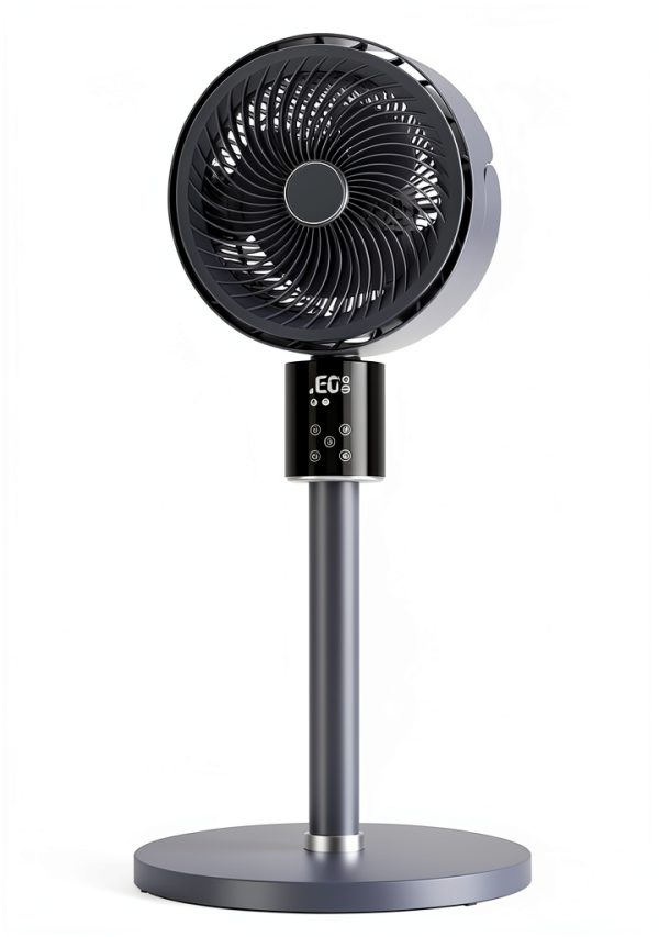 Feculs Official Dark Gray Pedestal Fan Oscillating Floor Fan-0