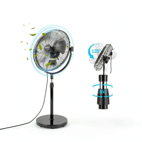 BEESTAR Industrial Pedestal Fan 20 inch Black-5