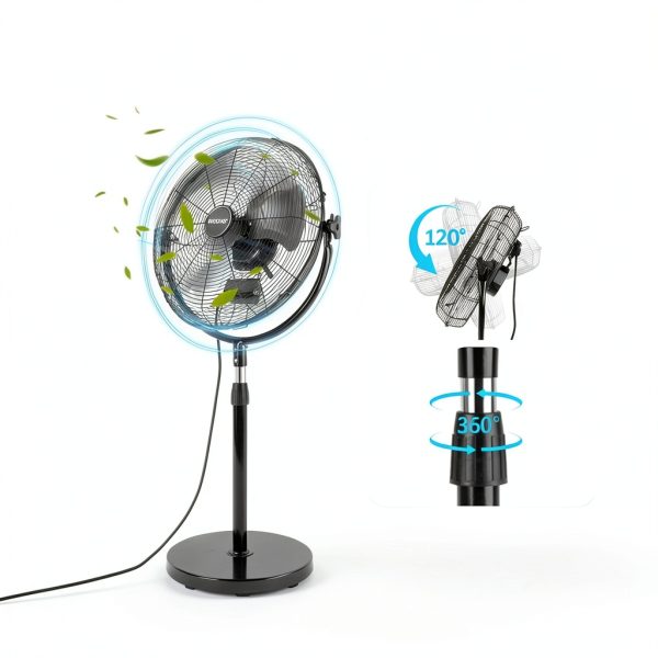 BEESTAR Industrial Pedestal Fan 18 Black-2