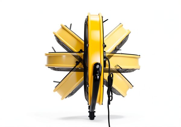 HiCFM 20 Tilting Pedestal Fan Yellow AC Floor Fan-2