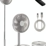 Edvision Modern Battery Powered Pedestal Fan-0