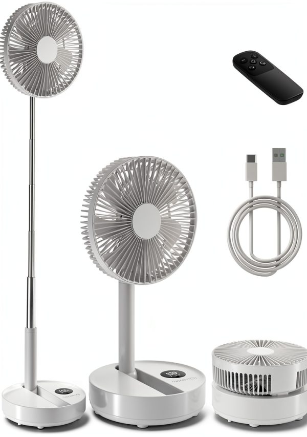 Edvision Modern Battery Powered Pedestal Fan-0