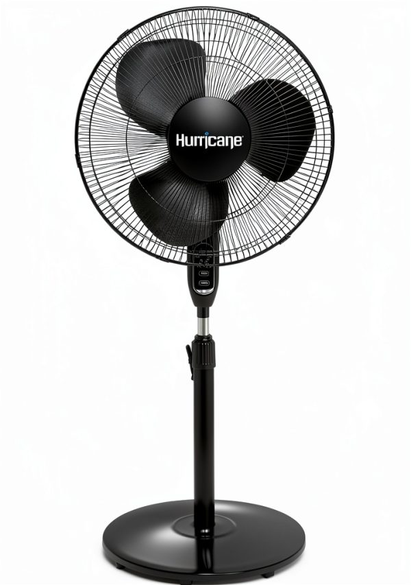 Hurricane Black Pedestal Fan for Home and Shop-0