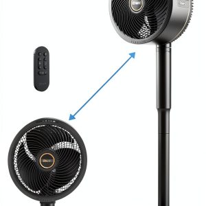Shark FlexBreeze Fan Dark Grey Pedestal Portable-0