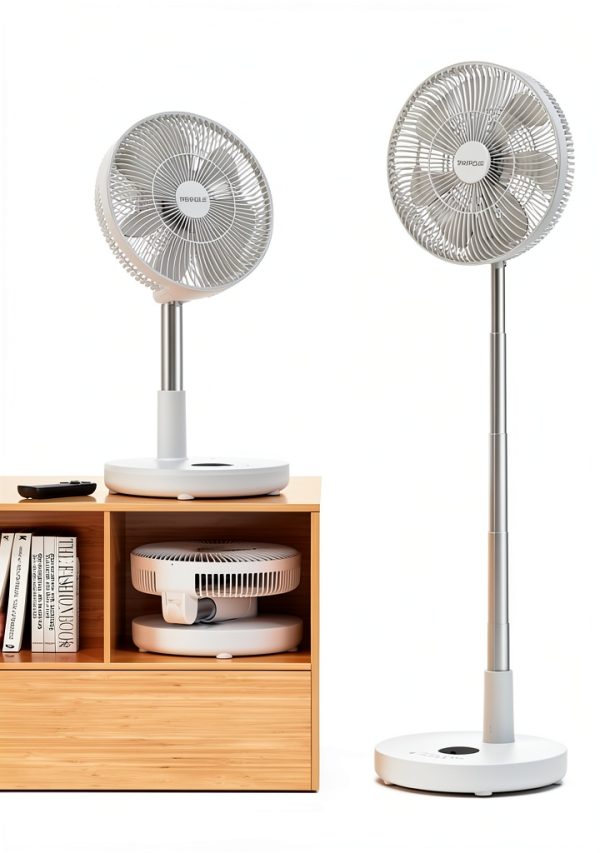 TriPole Portable Floor Fan 12 Inch White Remote-6