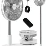 TriPole Portable Floor Fan 12 Inch White Remote-0