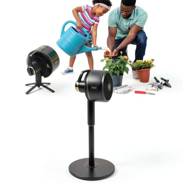 Shark FlexBreeze Fan Dark Grey Pedestal Portable-1