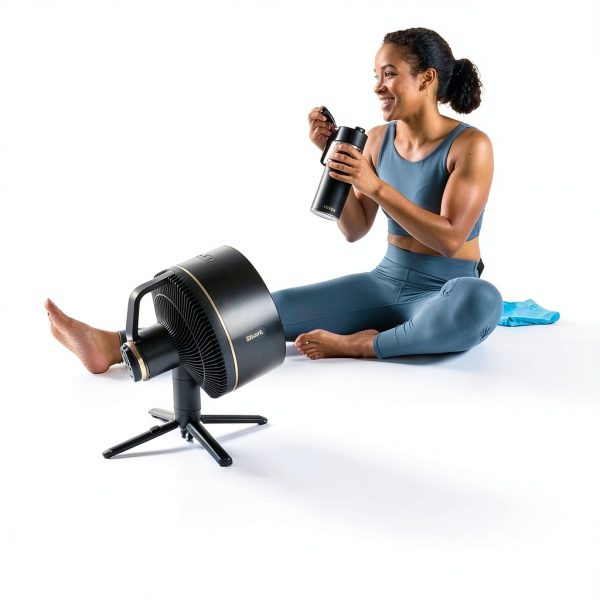 Shark FlexBreeze Fan Dark Grey Pedestal Portable-3