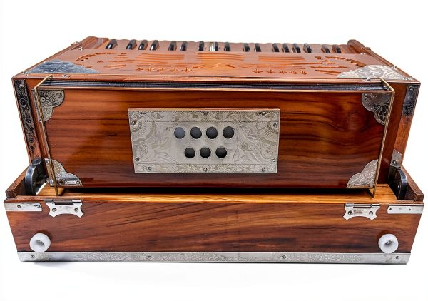 Superbrass Teak Harmonium with Lacquer Finish-4
