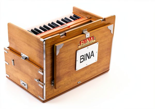 Bina Musicals Harmonium Natural Wood 23B Pro-2