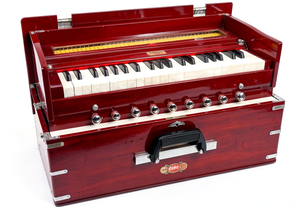 Installing Prettycraft Trade Harmonium Musical Instrument on a wooden desk
