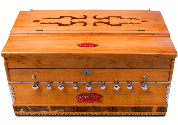 Maharaja Musicals Harmonium AABG 9‑Stop 3½ Octave Wood Case-5