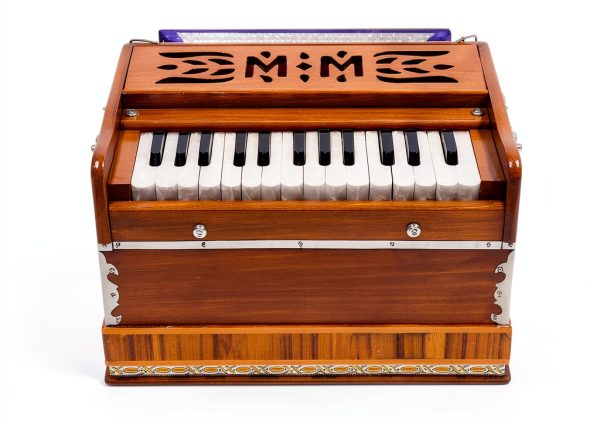 Musician's Mall Baby Harmonium Wood Baby Size Multicolor Model HAR002-3