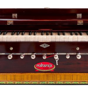 Maharaja Musicals Mahogany Harmonium DB Model with Case and Gig Bag-0