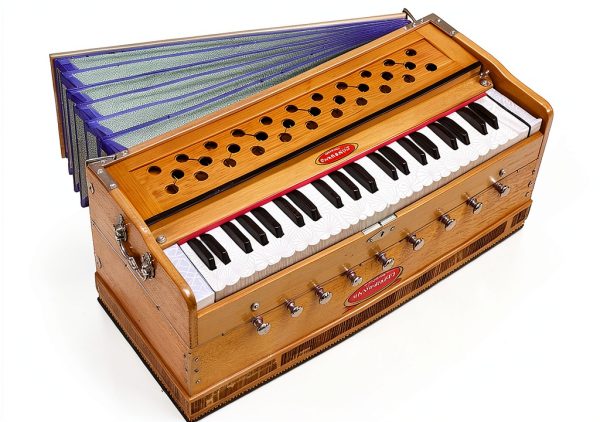 Maharaja Musicals Harmonium AABG 9‑Stop 3½ Octave Wood Case-0