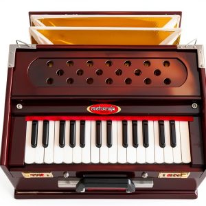 Harmonium Maharaja Musicals PH2 Dark Mahogany 2 1 4 Octave Cedar Wood-0