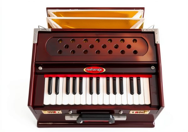 Harmonium Maharaja Musicals PH2 Dark Mahogany 2 1 4 Octave Cedar Wood-0
