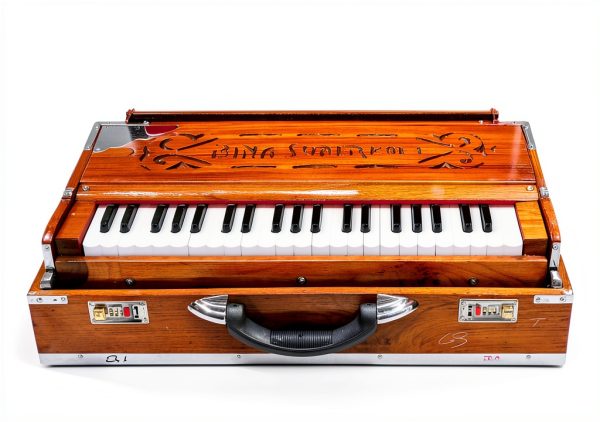 Alluring Crafts Harmonium 14 No Natural Wood 3 1/2 Octave Portable-6