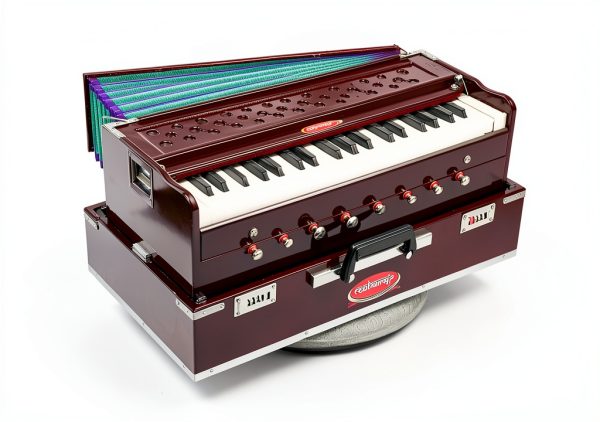 Rosewood Color 9 Stop Harmonium by Maharaja Musicals AHF Model-3