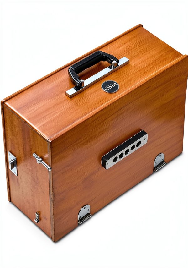 Old Delhi Harmonium HBCLSC-SE 42-Key Natural Pine Portable Instrument-4