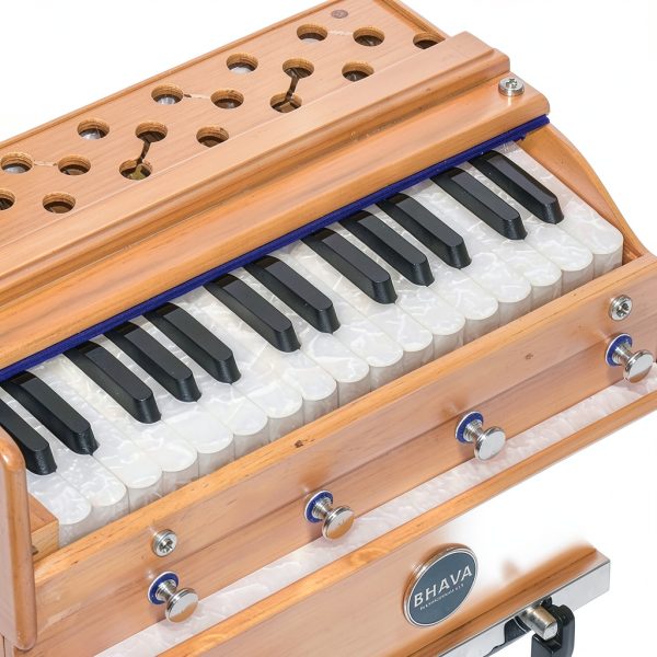 Old Delhi Harmonium HBCLSC-SE 42-Key Natural Pine Portable Instrument-5