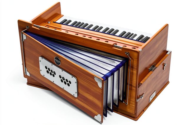 Old Delhi Harmonium HBCLSC-SE 42-Key Natural Pine Portable Instrument-3