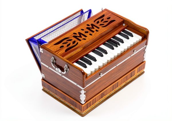 Musician's Mall Baby Harmonium Wood Baby Size Multicolor Model HAR002-2