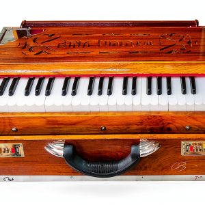 Alluring Crafts Harmonium 14 No Natural Wood 3 1/2 Octave Portable-0