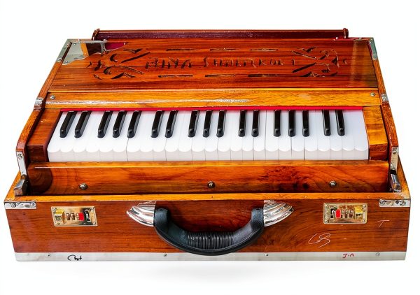 Alluring Crafts Harmonium 14 No Natural Wood 3 1/2 Octave Portable-0