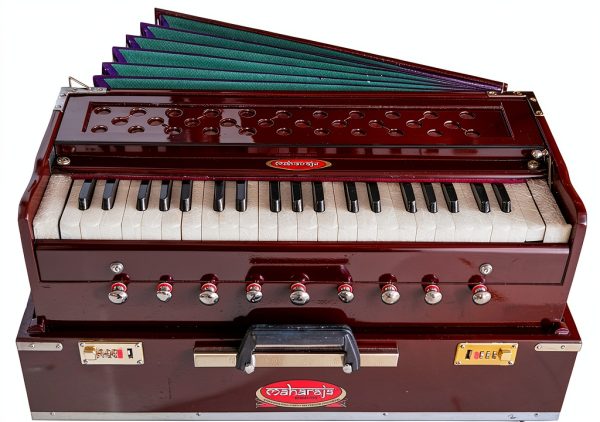 Rosewood Color 9 Stop Harmonium by Maharaja Musicals AHF Model-0