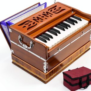 Musician's Mall Baby Harmonium Wood Baby Size Multicolor Model HAR002-0