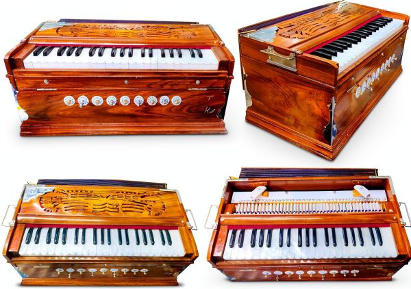 Alluring Crafts Professional Harmonium PR0059 Natural Wood 3 1/4-2