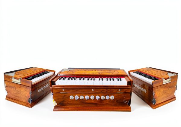 Alluring Crafts Professional Harmonium PR0059 Natural Wood 3 1/4-5