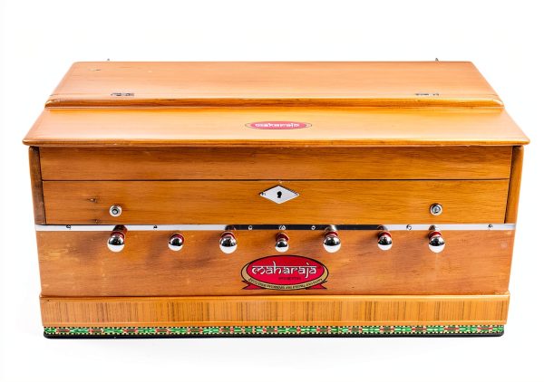 Maharaja Musicals Wooden Harmonium Model 126 Multicolor with Case-6