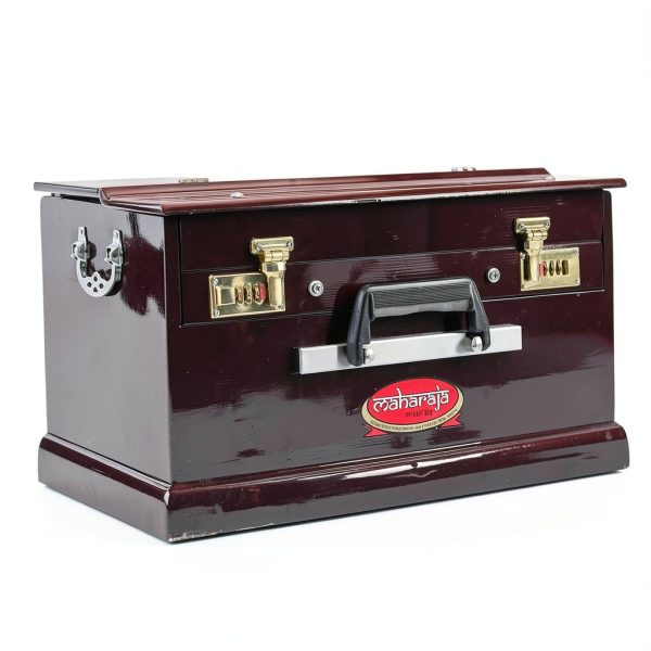 Harmonium Maharaja Musicals PH2 Dark Mahogany 2 1 4 Octave Cedar Wood-3