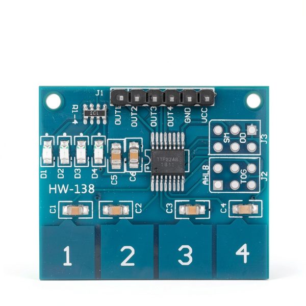 Touch Switch Module 5Pcs TTP224 Capacitive 4‑Channel Indicators Liccx-5