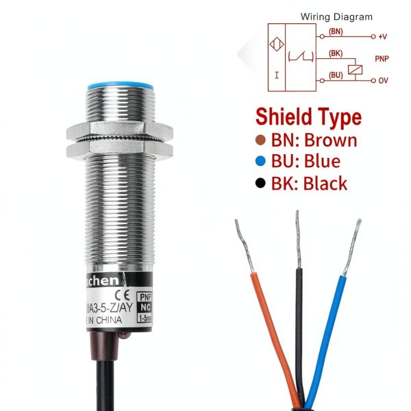 Heschen M18 Capacitive Proximity Sensor LJC18A3-5-Z/AY 5mm NC 3‑Wire-2