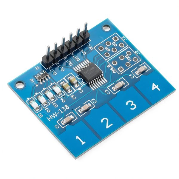Touch Switch Module 5Pcs TTP224 Capacitive 4‑Channel Indicators Liccx-3