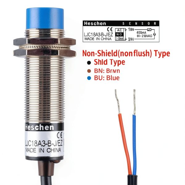 Heschen M18 Proximity Sensor Switch LJC18A3-B/EZ 10mm 90-250VAC-4