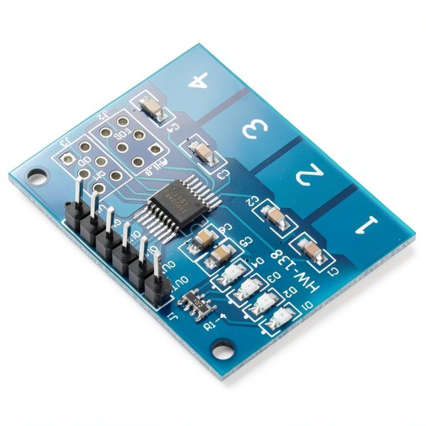 Touch Switch Module 5Pcs TTP224 Capacitive 4‑Channel Indicators Liccx-4
