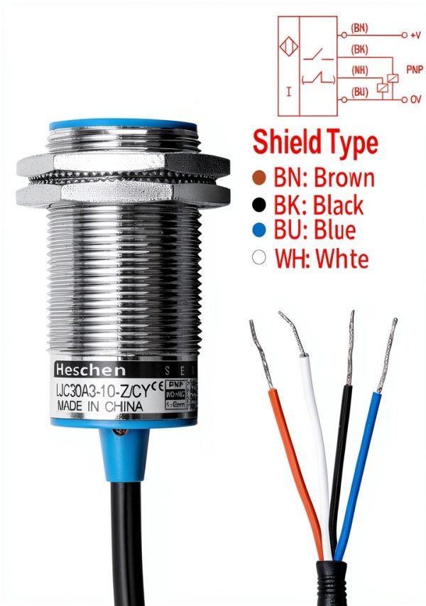 Capacitive Proximity Sensor Heschen LJC30A3-10-Z/CY 4‑Wire 10‑30VDC-2