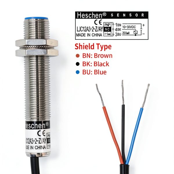 Heschen M12 Capacitive Proximity Sensor LJC12A3-2-Z/AY 3‑Wire 10‑30V-3