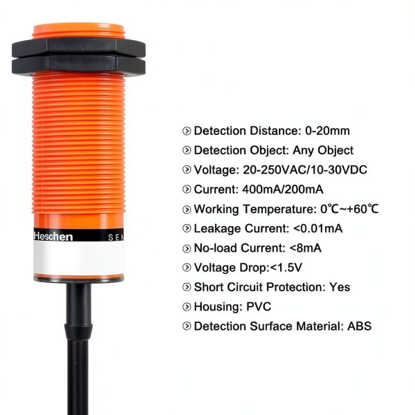 Heschen M30 Capacitive Proximity Sensor SZC-M30-20AC NC 2W 20‑250VAC-3