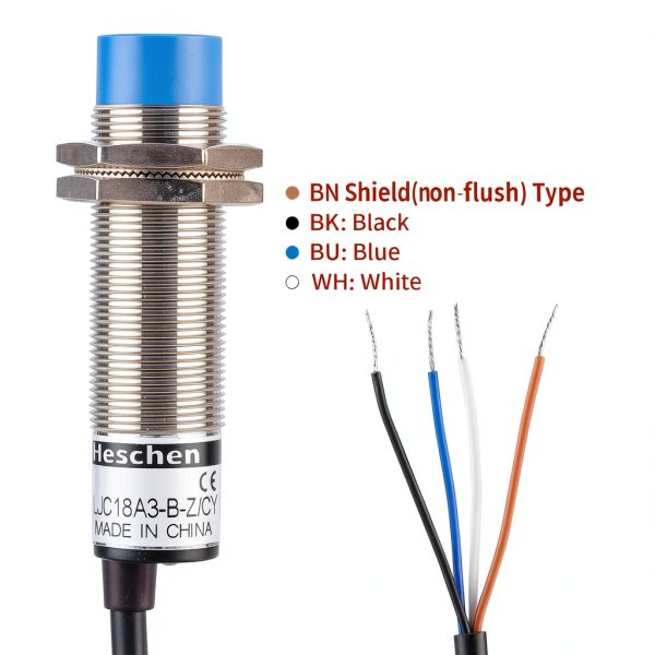 Heschen M18 Capacitive Proximity Sensor - Non-Shield, 10mm, PNP NO/NC-4