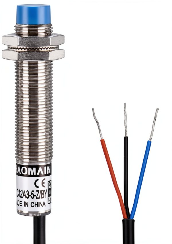 Baomain Capacitive Proximity Switch LJC12A3-5-Z BY Blue 1-5mm PNP-1