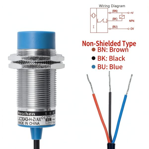 Heschen M30 Capacitive Proximity Sensor Switch NPN NC 10-30V 200mA-2