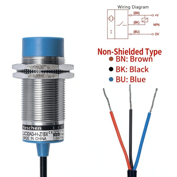 Capacitive Proximity Sensor Heschen LJC30A3-H-Z/BX 1‑15mm NPN NO-2